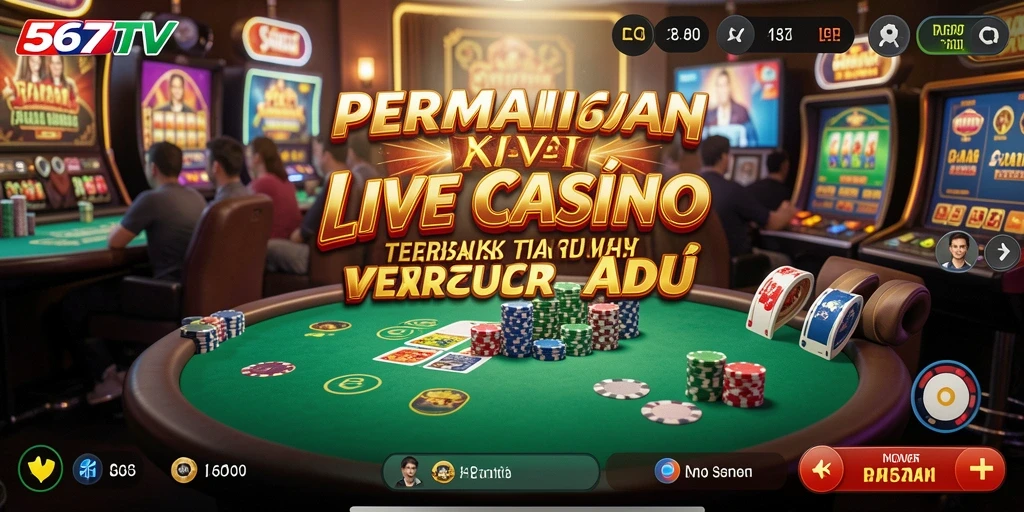 Screenshot gameplay Live Casino yang mendebarkan di 567TV.