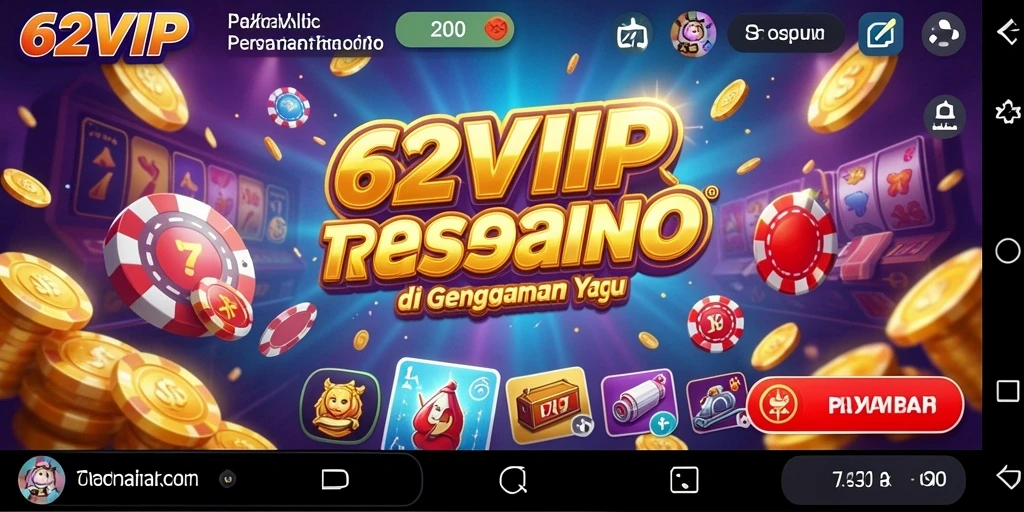 Screenshot gameplay 62VIP menampilkan suasana kasino yang mendebarkan.