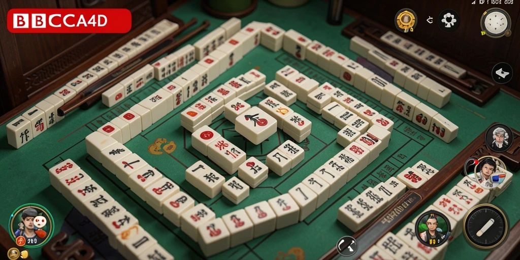 Tampilan gameplay menyusun ubin Mahjong yang seru dan menarik.