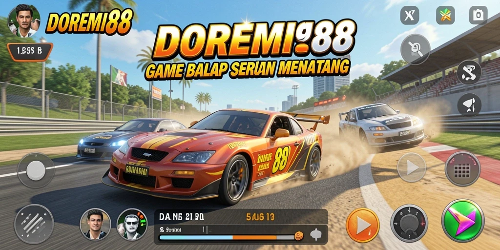 Gameplay DOREMI88 yang menegangkan dan seru di lintasan balap.