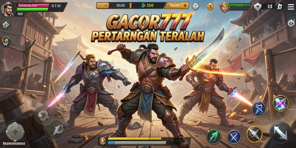 Screenshot GACOR777 menampilkan aksi mendebarkan dalam pertempuran Battle Royale.