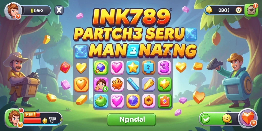 Tampilan screenshot gameplay INK789 menampilkan keseruan permainan Match-3.