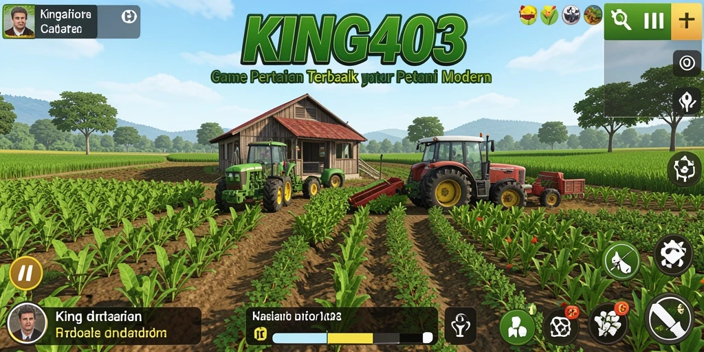Screenshot gameplay KING403 menampilkan aktivitas bertani yang menyenangkan.
