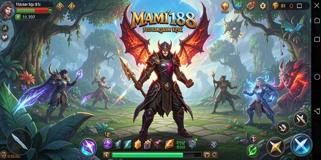 Screenshot MAMI188 menampilkan aksi seru dalam petualangan RPG.