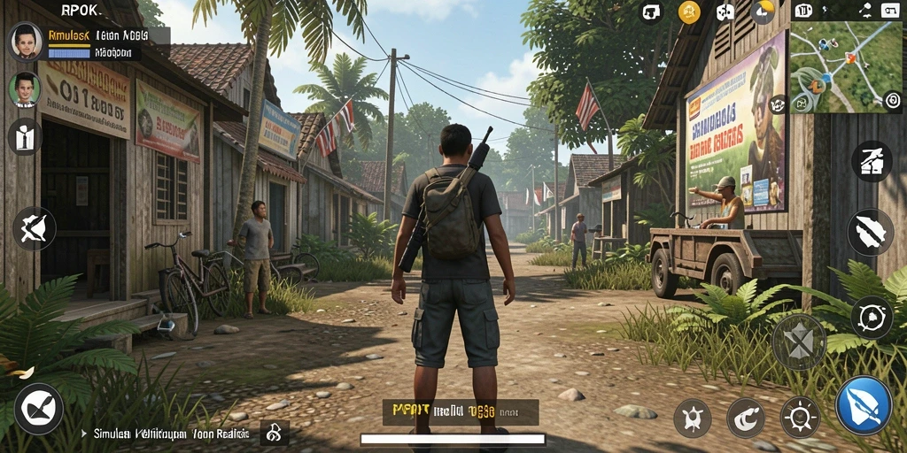 Screenshot RPOK menampilkan gameplay simulasi kehidupan yang mendalam.