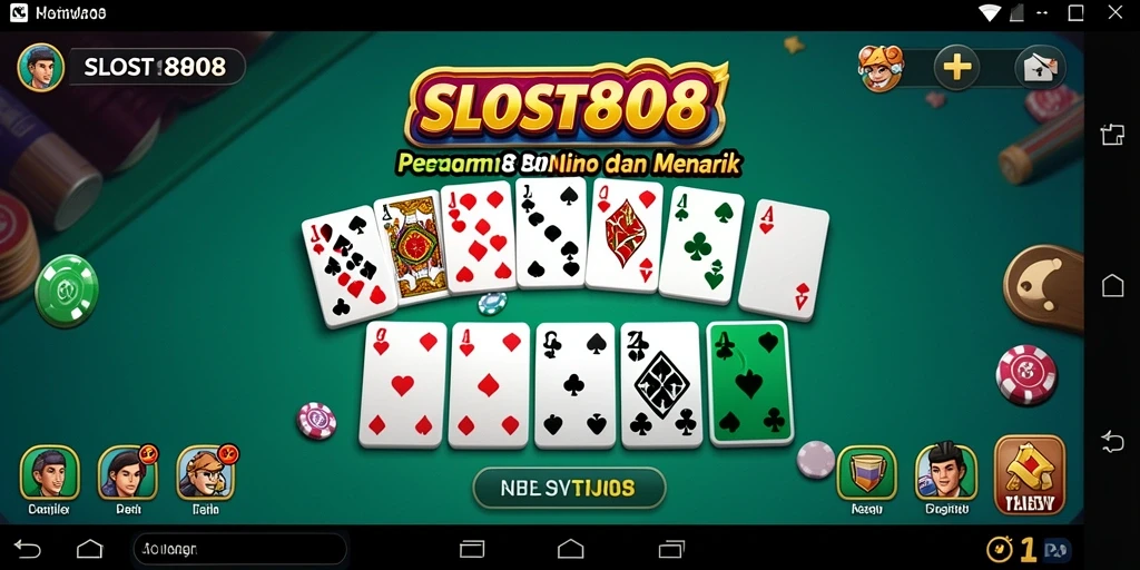 Tampilan gameplay SLOST8808 yang menegangkan dan seru saat bermain Domino.