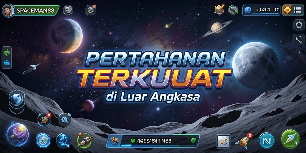 Gameplay menegangkan SPACEMAN88 di luar angkasa dengan menara pertahanan.