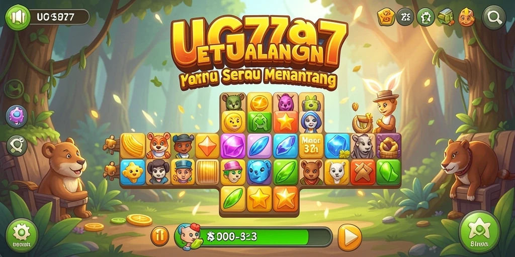 Screenshot UG777 menampilkan gameplay Match-3 yang seru dan penuh warna.