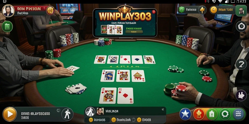 Gameplay seru dalam aplikasi poker WINPLAY303.